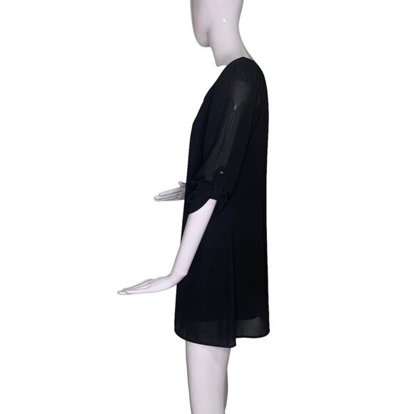Speechless Dress Sheer Sleeve Full Lining Body Pullover Black Size S - Picture 5 of 9